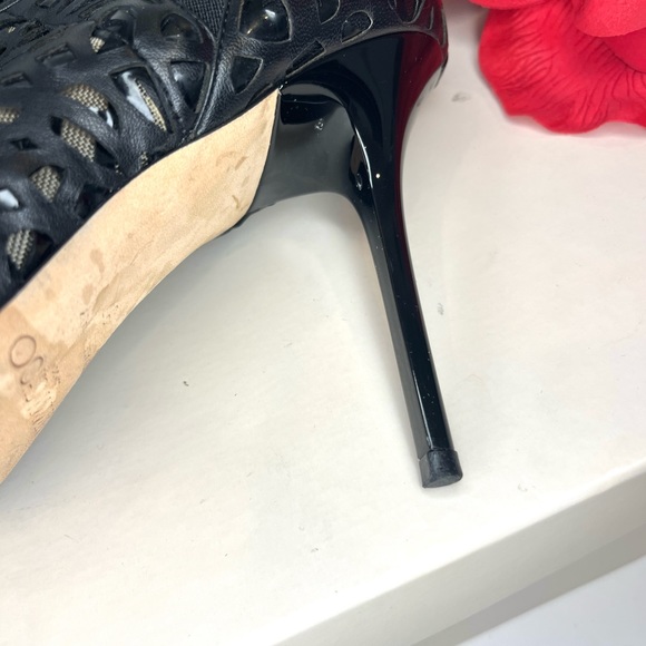 Jimmy Choo Black Tactic Lace-Up Cutout Bootie Pump Size 37 (US 7) - Picture 10 of 12
